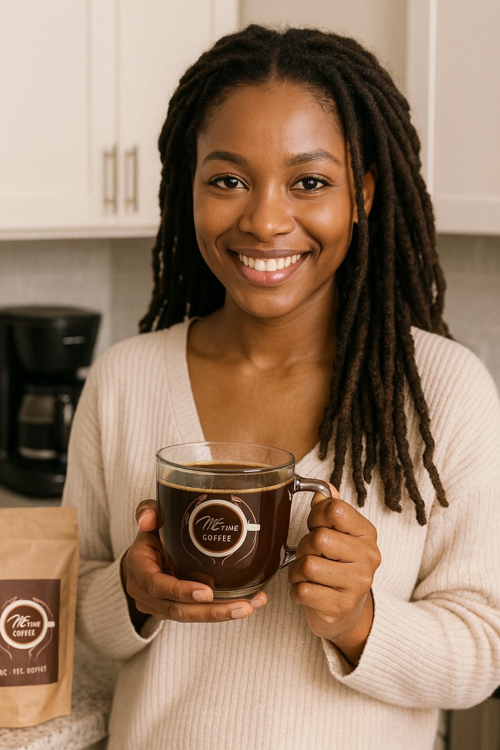 Me Time Coffee Clear Glass Coffee Mug