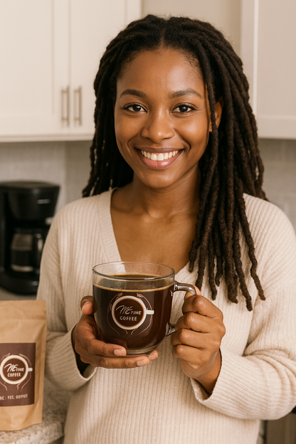 Me Time Coffee Clear Glass Coffee Mug