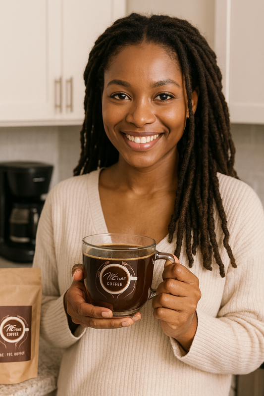 Me Time Coffee Clear Glass Coffee Mug