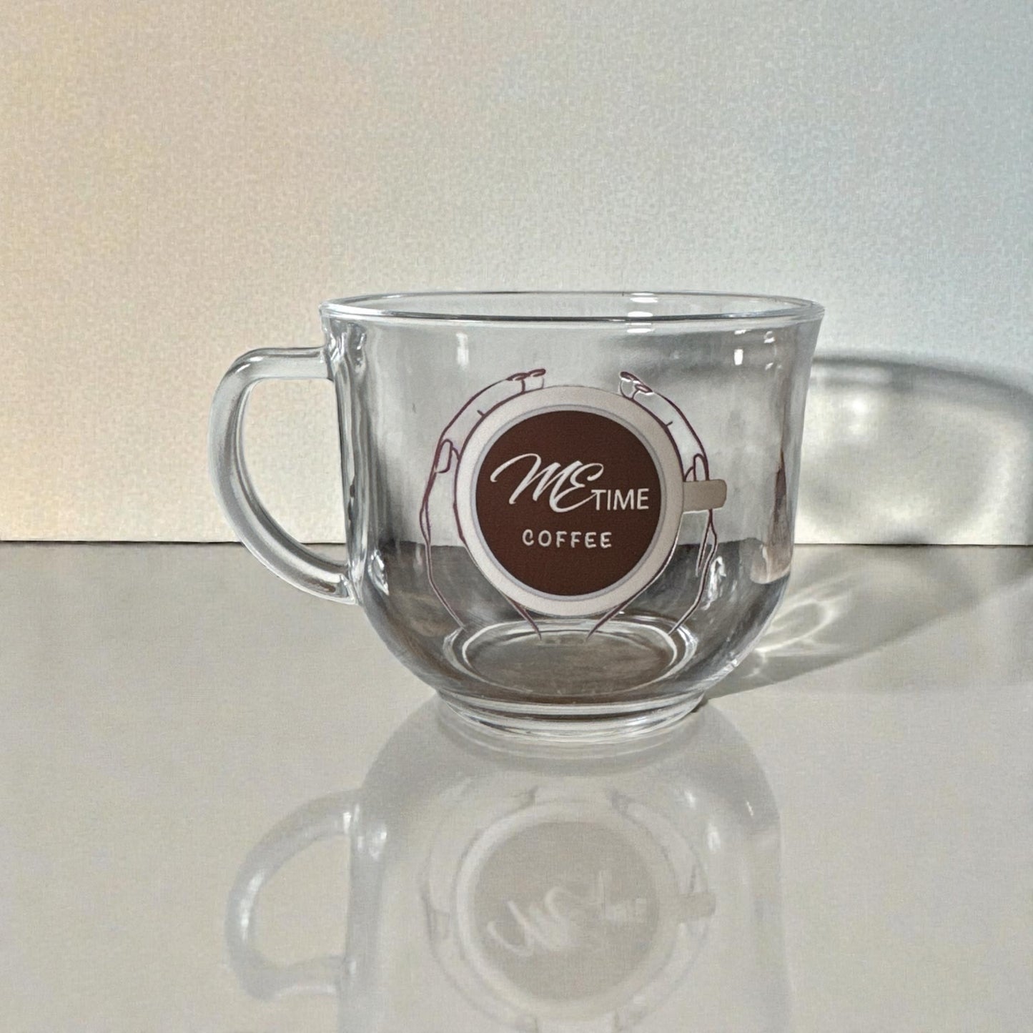 Me Time Coffee Clear Glass Coffee Mug